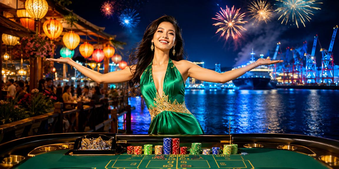 Người chơi Baccarat tại chợ đêm Hải Phòng với không khí rộn ràng ven cảng biển
