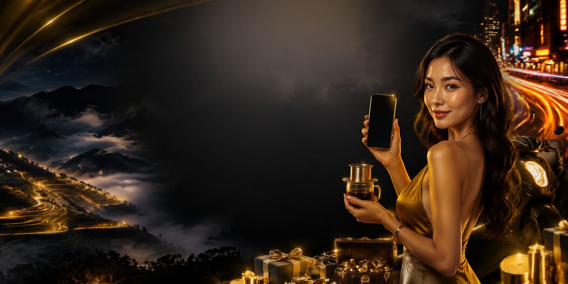 Người dùng truy cập casino di động tại Sapa trong không khí núi rừng lạnh mát